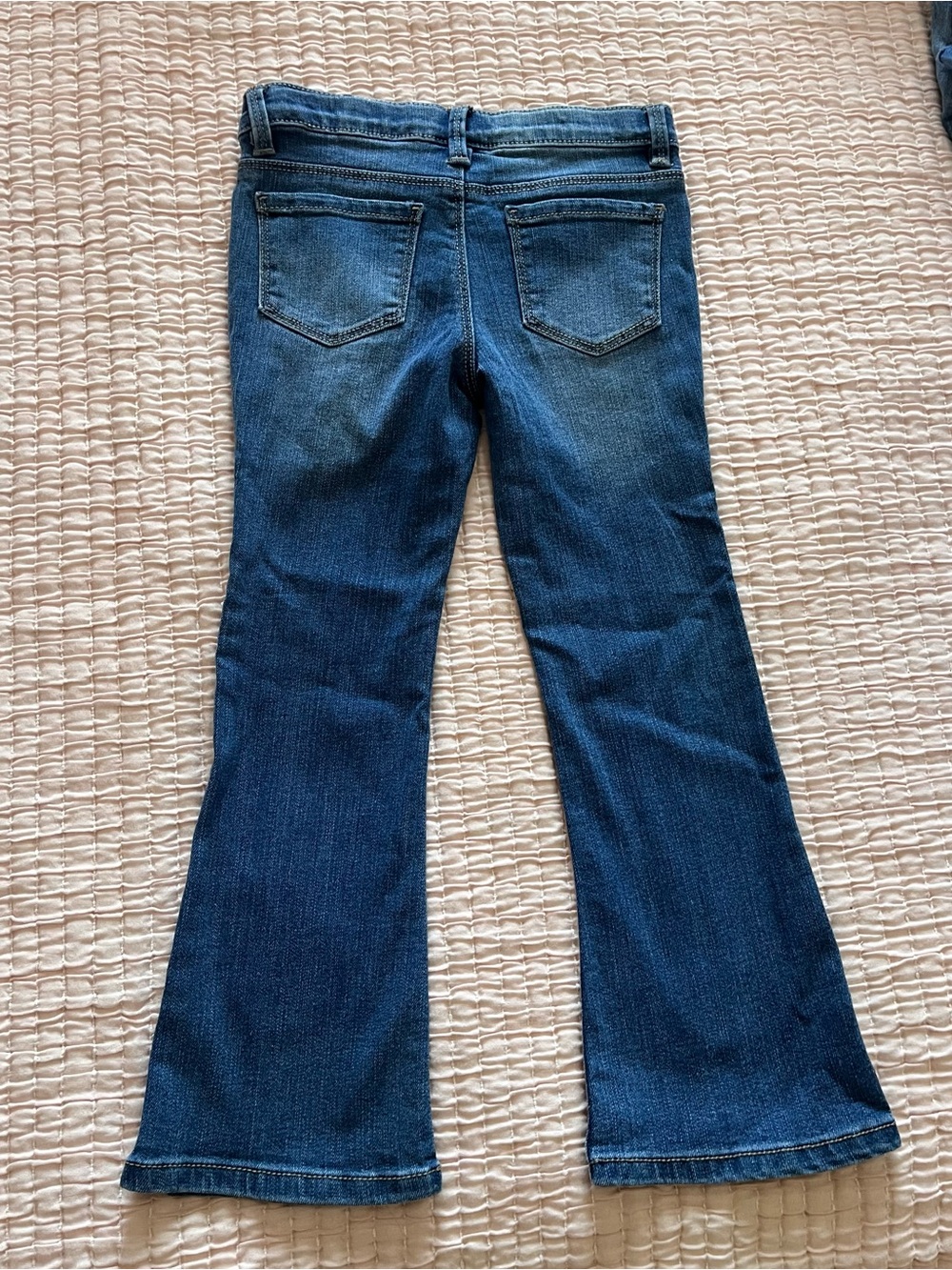 Bundle lot 3 Girls size 5 Blue Denim Jeans boot skinny straight cat butterfly - Picture 9 of 10